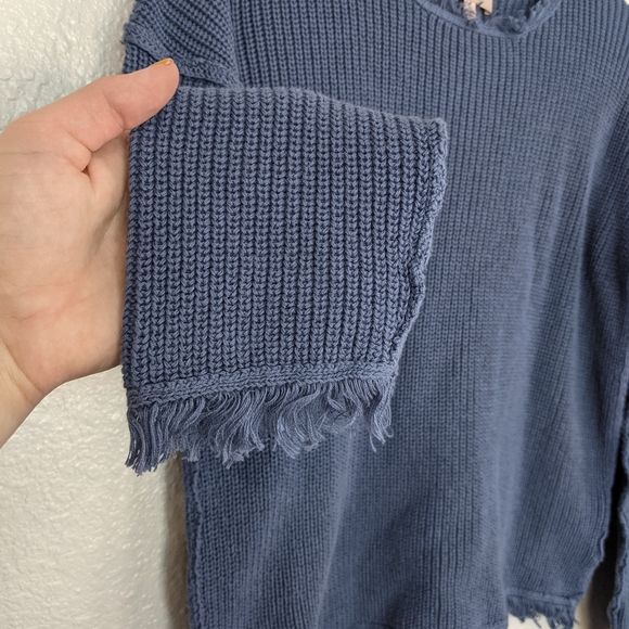 Philosophy Light Blue Sweater with Fringe - Picture 8 of 10